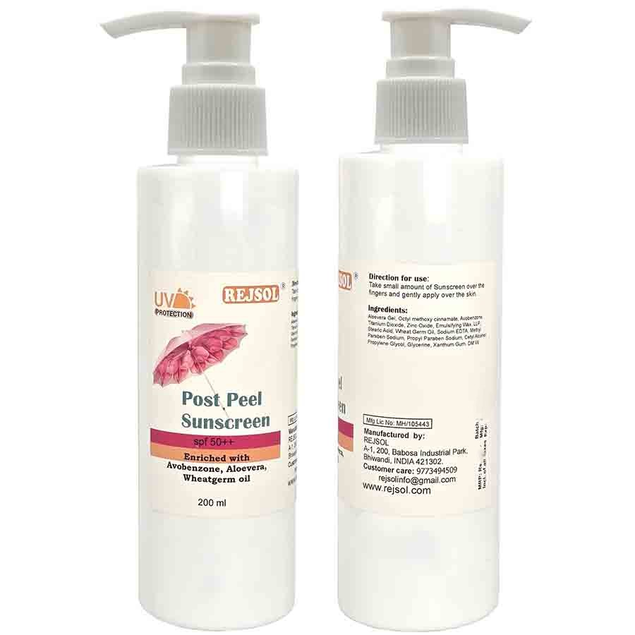 R76 Post Peel Sunscreen 200ml Specially formulated for Post Chemical Peeling Application