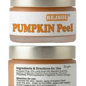 R122 Pumpkin Peel for Chemical Peeling. Kept for 8 hrs  Professional Use 30gm Jar  Pumpkin Pulp  10%, Glycerin 5%, Propylene Glycol 5%, Lactic Acid 1.5%, Mandelic Acid 5%, Licorice Root Extract 1%, Tea Tree Extract 1%